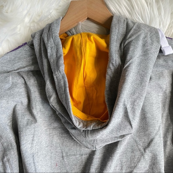 UO Mitchell & Ness Hardwood Classics NBA Lakers Hoodie Long Sleeve Heavy Top L - Picture 12 of 15